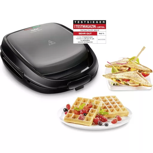 Tefal Snack Time 2in1 Gofri és Szendvicssütő Készülék 700W Mosogatógépben Mosható