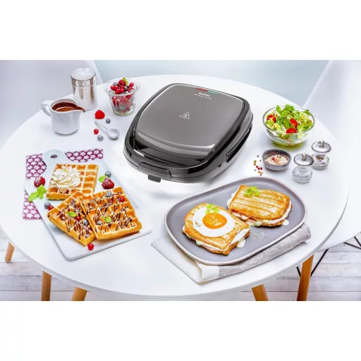 Aparat de gofre și sandvișuri 2 în 1 Tefal Snack Time 700W, compatibil cu mașina de spălat vase