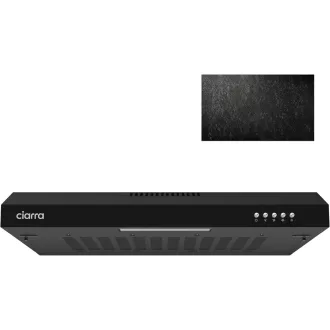   CIARRA 6903 Fekete Páraelszívó 60 cm - Konyhai Elszívó 3 Sebességgel, LED Világítással, Fém Zsírszűrővel, 220 m³/h Teljesítmény - 2-Black