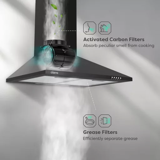 CIARRA 60 cm-es Falra Szerelhető Konyhai Páraelszívó