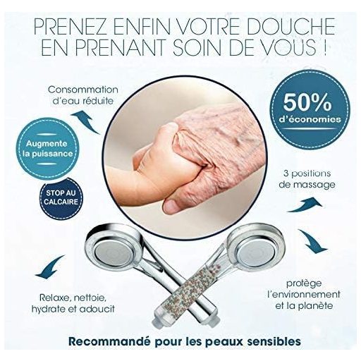 Cap de duș Eco2 - Duș economisitor, din bronz, design circular, suprafață lustruită, ușor (250g), accesoriu modern pentru baie.