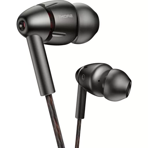 Căști 1More Dual Driver - Căști In-Ear ușoare, cu driver dual, bas profund, microfon încorporat, 18,5g