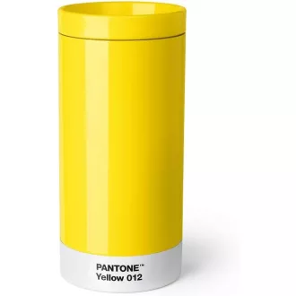   Cestovný hrnček Copenhagen Design Pantone z nehrdzavejúcej ocele, žltý, 400 ml