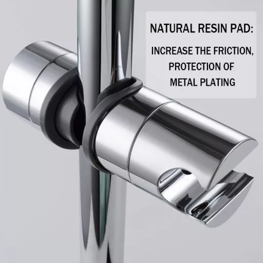 Suport duș reglabil Joyoldelf 18-25 mm - Material ABS, suport de perete pentru capul de duș rotativ 360°, finisaj cromat, gri