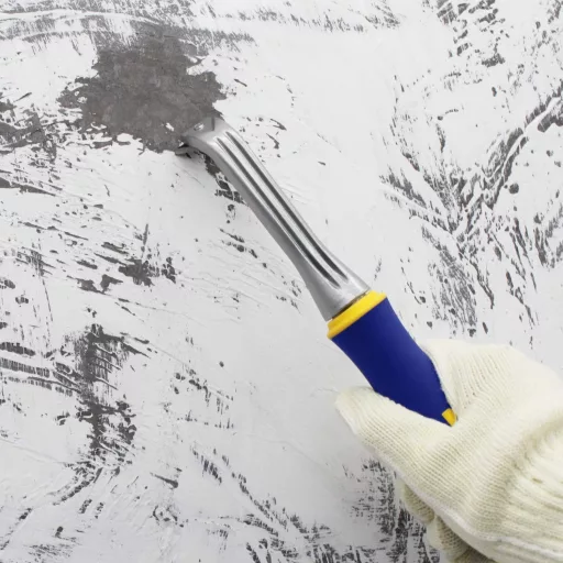 MANUFORE 1 Inch Háromszög Pengés Festékkaparó Acél Festék Ragasztó Eltávolítóhoz