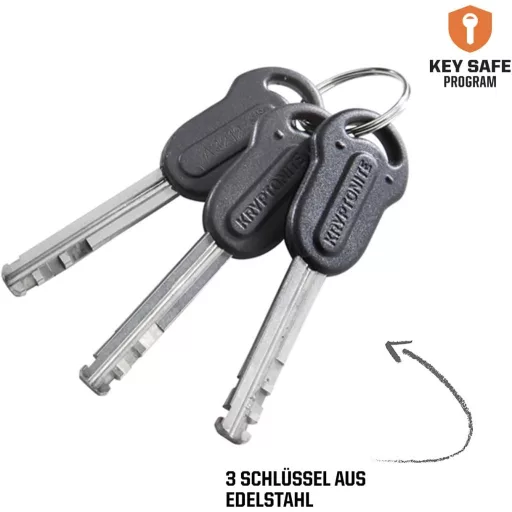 Kryptonite Kerékpár Lakat Narancssárga 120 cm Biztonsági Zár - Lucchetto a U Evolution Mini-7W with 13mm hardened steel shackle, double latch design, double locking mechanism, disc shaped high security cylinder, KryptoFlex 410 double buckle cable, and thr