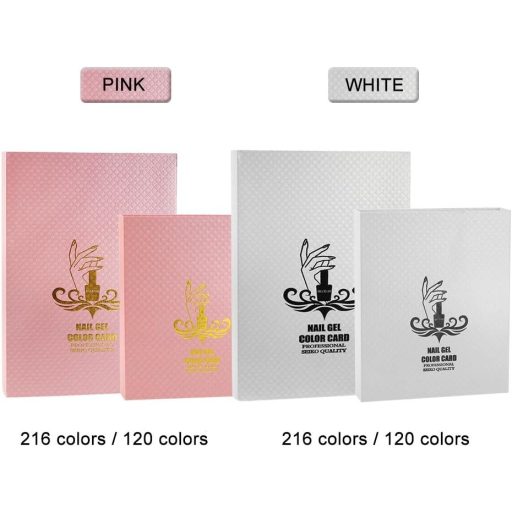 Stojan na vystavenie lakov na nechty Anself, 216 farieb, biely, pre nechtové salóny