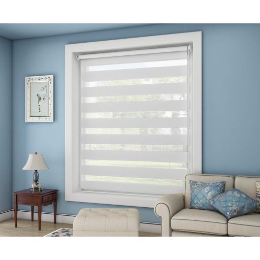 OUBO Dupla Roló Fehér Sötétítő Roló Fúrás Nélkül Csiptetős Rögzítéssel Ablakra Ajtóra Oldalsó Húzóval