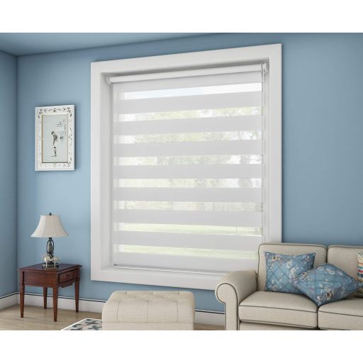 OUBO Dupla Roló Fehér Sötétítő Roló Fúrás Nélkül Csiptetős Rögzítéssel Ablakra Ajtóra Oldalsó Húzóval