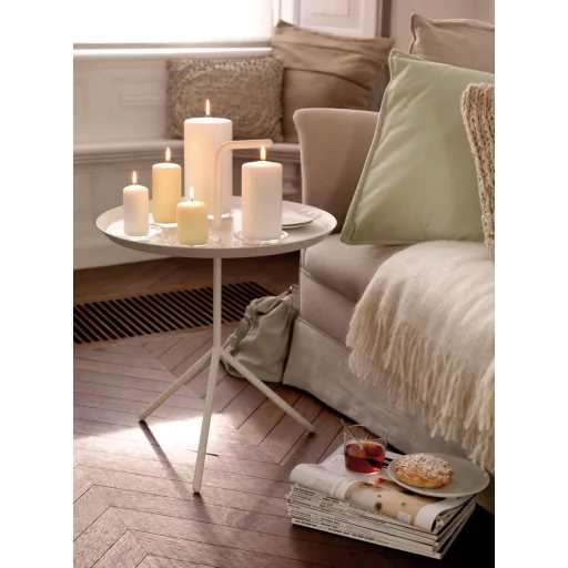 Set 12 lumânări Bolsius Ivory cu aromă de pin de iarnă