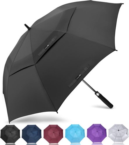 ZOMAKE Umbrelă Mare, Rezistentă la Vânt, cu Deschidere/Închidere Automată, Curea de Transport, Mărimi M/L/XL/XXL, pentru Bărbați și Femei.