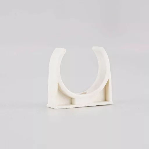 10 db csőtartó klip, U alakú PVC, fehér színű, ipari stílusú