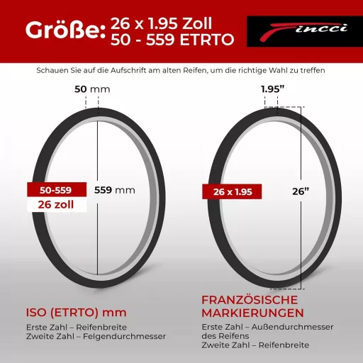Skladací MTB plášť Fincci s dušou 26 x 1.95 palca (50-559) - Presta ventil 48 mm pre horské bicykle, E-bicykle