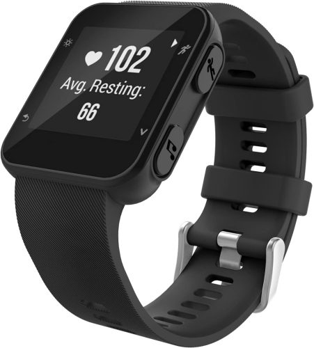 MoKo Szilikon Óraszíj Garmin Forerunner 35 GPS Futóórához - Cserélhető Sportpánt 2 Csavarhúzóval és 6 Csavarral