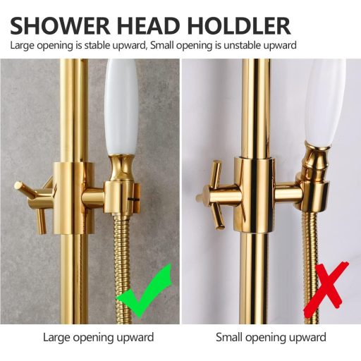 CIENCIA Zuhanysín 66 cm Titán Arany Fali Zuhanysín Kézizuhanyhoz