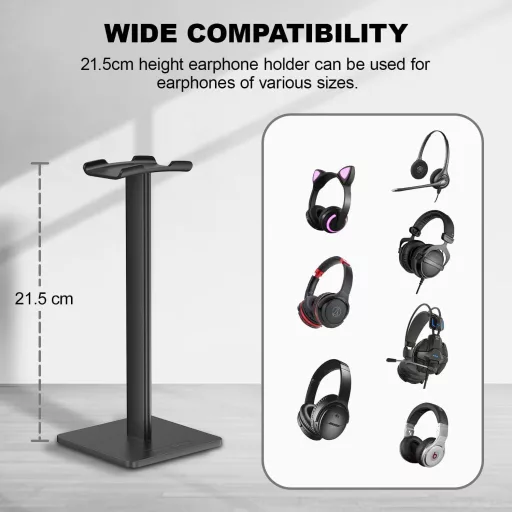 Univerzálny hliníkový stojan na slúchadlá New Bee – Stojan na herný headset