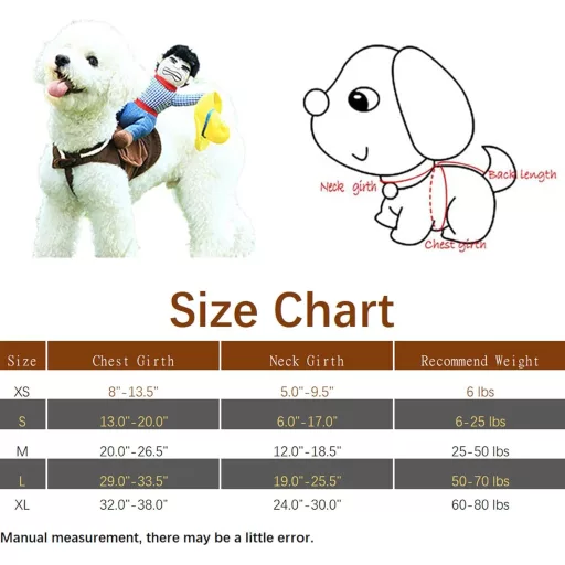 DELIFUR kaubojski kostim za pse - Podesiva veličina L, Jednostavna Halloween odjeća za male, srednje i velike pse