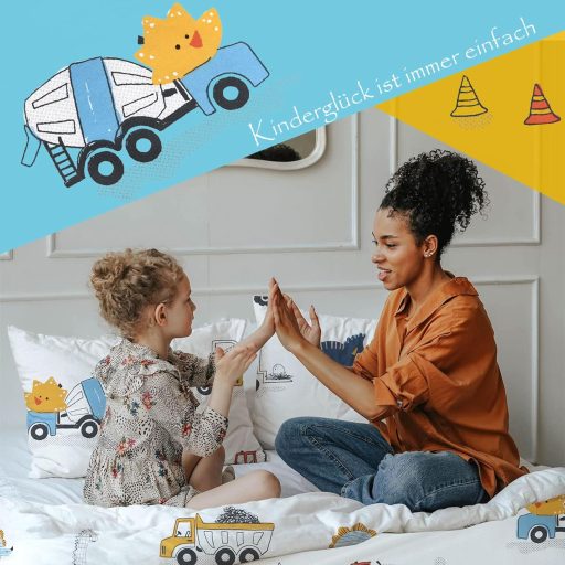 KEAYOO Detské bavlnené obliečky s dinosaurom 100x135 cm - ľahko sa perú, možno sušiť v sušičke, obliečka so zvieracou potlačou