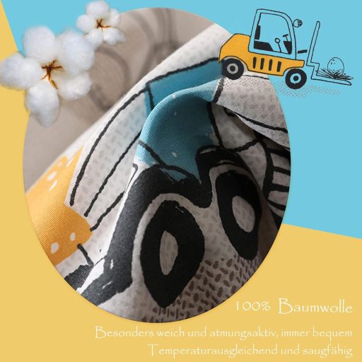 KEAYOO Dinoszauruszos Pamut Gyerek Ágynemű 100x135 cm - Könnyen Mosható, Szárítógépben Szárítható Állat Mintás Huzat