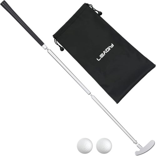 Set de puttere de golf LEAGY pentru dreptaci și stângaci, 4 piese, cu 2 mingi și geantă.