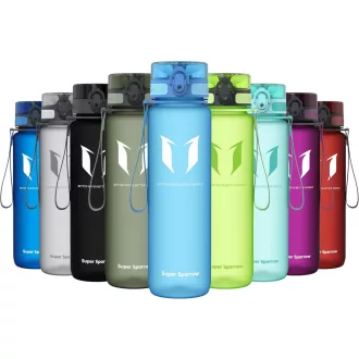   Super Sparrow Tritan Ivópalack 350-1000ml BPA-mentes Sportpalack Kerékpár Fitness Szabadidő - 1,000 ml, Blue (Sea Blue)