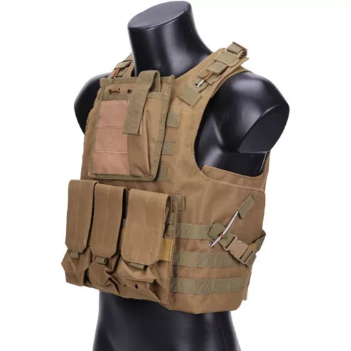 Taktická vesta QMFIVE MOLLE RRV s vreckami na airsoft, poľovačku a výcvik