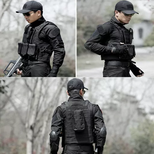 Taktická vesta QMFIVE MOLLE RRV s vreckami na airsoft, poľovačku a výcvik