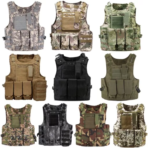 Taktická vesta QMFIVE MOLLE RRV s vreckami na airsoft, poľovačku a výcvik