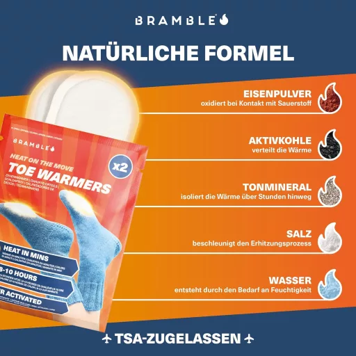 Bramble 40 Pár Prémium Lábmelegítő - Ragasztós Ujjmelegítő Párna 8-10 Óra Hővel