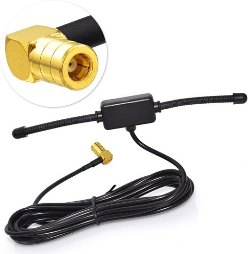 Eightwood Antenă DAB+ Parbriz - Antenă Auto Radio cu Cablu de 3m, Soluție Antenă Patch Montabilă pe Geam pentru Radio DAB