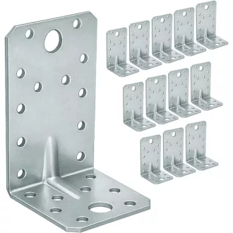   OMIDEAS 12db Szögösszekötő 90x50x55mm Fúrható Ezüst Horganyzott
