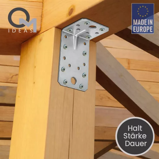 OMIDEAS 12db Szögösszekötő 90x50x55mm Fúrható Ezüst Horganyzott