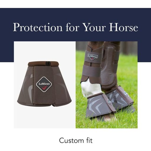 LeMieux ProShell Smeđe Zvonaste Čizme za Konje Zaštita od Udaranja Prilikom Treninga