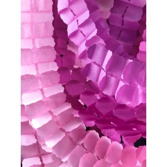   Ružová ďatelinová papierová girlanda - 6 ks recyklovateľná párty dekorácia