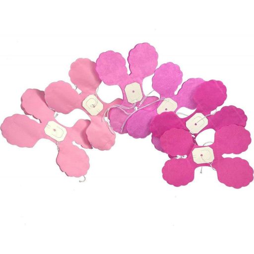 Ružová ďatelinová papierová girlanda - 6 ks recyklovateľná párty dekorácia