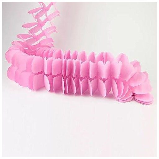 Ružová ďatelinová papierová girlanda - 6 ks recyklovateľná párty dekorácia