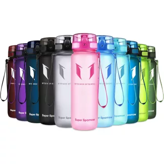   Super Sparrow Tritan Ivópalack 350-1000ml BPA-mentes Sportpalack Kerékpár Fitness - 500 ml, Pink