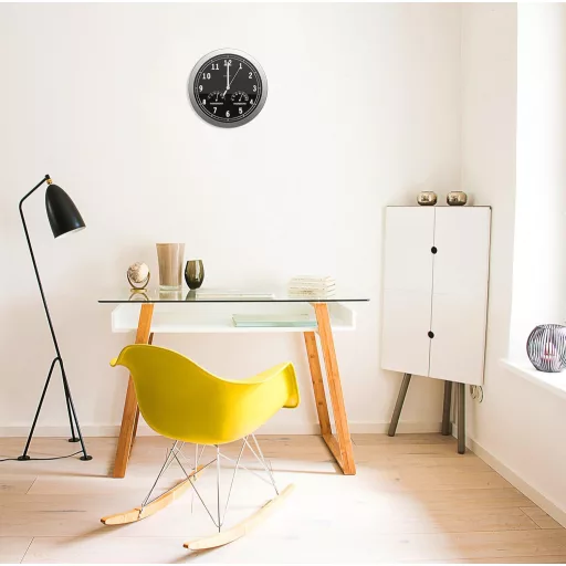 bonVIVO Classic 30 cm Rádiójel Vezérelt Falióra Csendesen Működő Nappali Irodai Konyhai