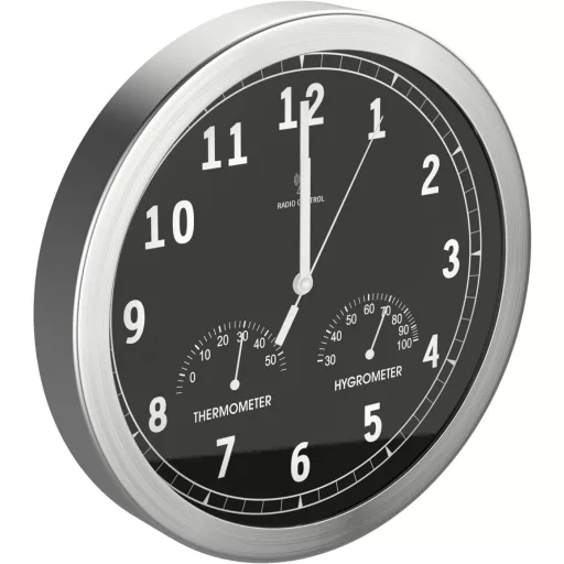 bonVIVO Classic 30 cm Rádiójel Vezérelt Falióra Csendesen Működő Nappali Irodai Konyhai