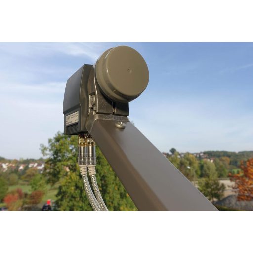 SCHWAIGER Monobloc LNB Simplu - Unitate de Recepție Satelit pentru Sisteme TV Satelit - Culoare Neagră - Compatibilitate Universală