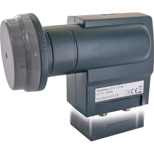 SCHWAIGER Monobloc LNB Simplu - Unitate de Recepție Satelit pentru Sisteme TV Satelit - Culoare Neagră - Compatibilitate Universală