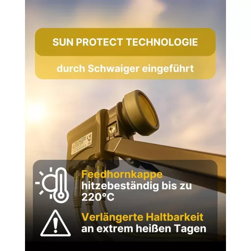 SCHWAIGER monoblokový Single LNB satelitný prijímač, biely