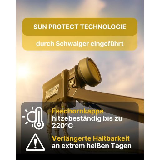 SCHWAIGER Monoblock Single LNB fehér műhold vevő fej