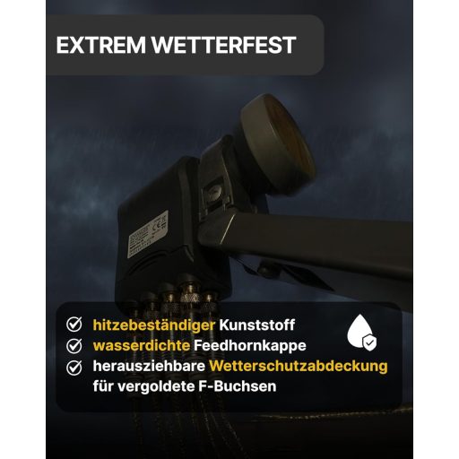 SCHWAIGER Monoblock Single LNB fehér műhold vevő fej