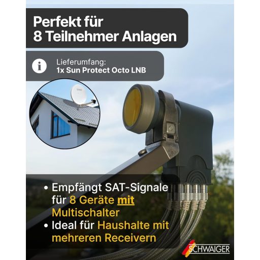 LNB satelit Schwaiger Monoblock Single, alb