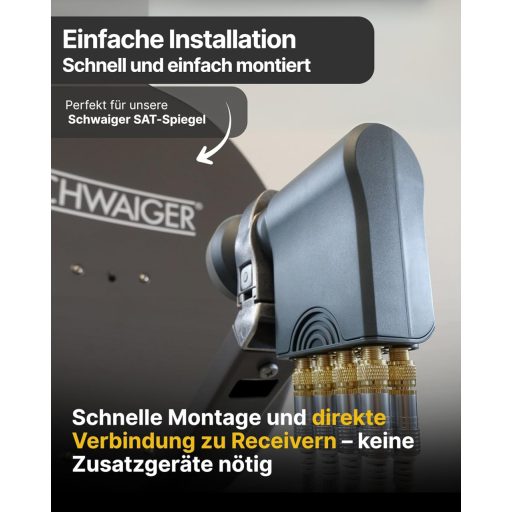 LNB satelit Schwaiger Monoblock Single, alb