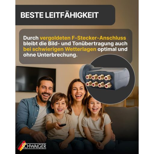 LNB satelit Schwaiger Monoblock Single, alb