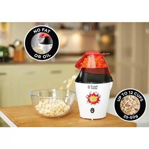 Russell Hobbs Fiesta Popcorn Maker 1200W Forró Levegős Olaj Nélküli