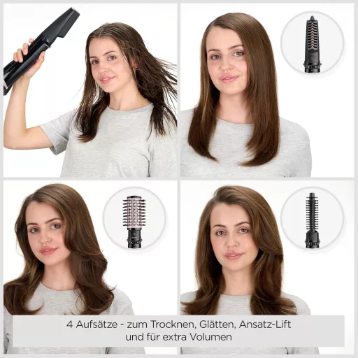 BaByliss AS200E Forgó Meleg Levegős Hajkefe Ionos 1000W 4 Fej Fekete