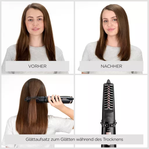 BaByliss AS200E Forgó Meleg Levegős Hajkefe Ionos 1000W 4 Fej Fekete